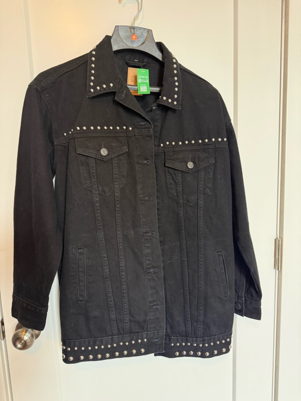 GAP Black Studded Denim Jacket